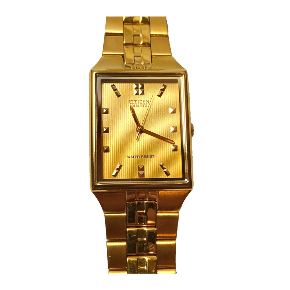 Citizen Gold Tone Tank Style Watch 1032-R wristwatch